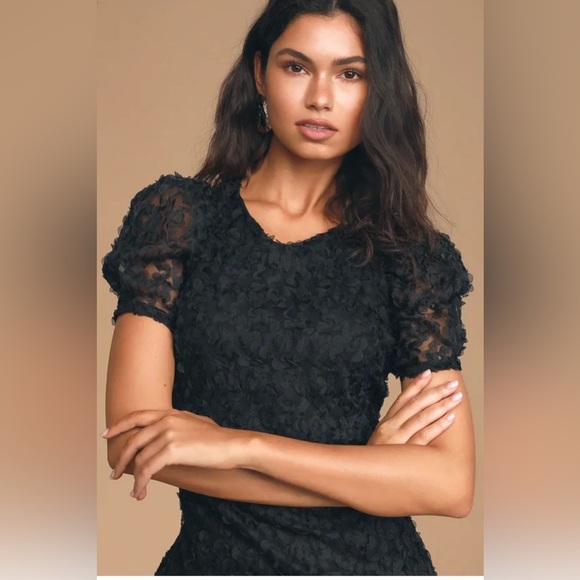 Lulu’s Elegant Black Lace Dress - Picture 2 of 5